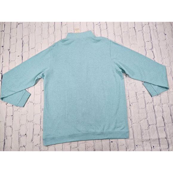 Peter Millar SZ XXL Crown Comfort 1/4 Zip Sweater Teal Golf Performance MS23K49 - Picture 7 of 12